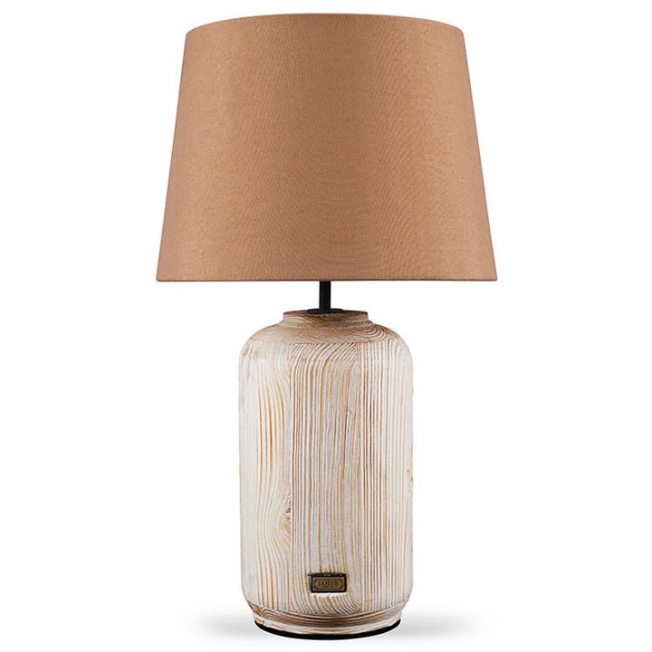 آباژور چوبی سوئیچی لوتوس مدل GIORGIA-TLSW-80807 رنگ N-CAMEL